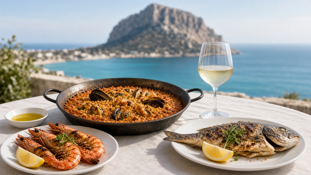 Рис с морепродуктами и средиземноморская кухня в Кальпе